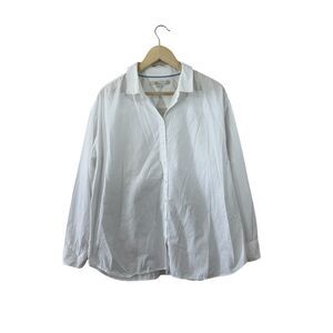 Boden 12 R Button Front Shirt White Long Sleeve Cotton Classic Womens